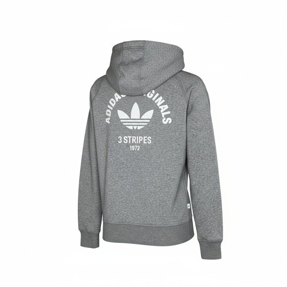 Adidas Originals Gray Essentials Full Zip Hoodie – Size Small - Picture 5 of 7